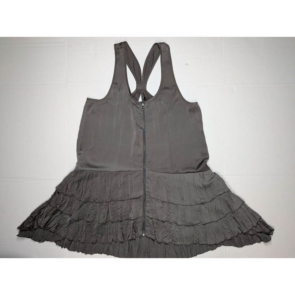 H&M Grey Sleeveless, Ruffle Women's Top
